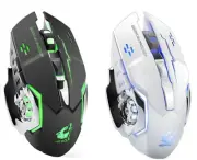 Wireless Gaming Mouse PC Rechargeable LED Light USB Computer Laptop Silent Mice