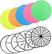 DIYEAH 1set Magnetic Fraction Board Interactive Learning Tool for Classroom Home for Complex Concepts Math Skills Engaging Demonstration Circles