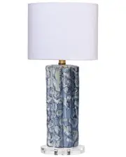 Jamie Young Flurry Ceramic Small Table Lamp with Linen Shade