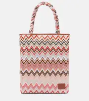 [Missoni] Missoni Zigzag Large leather-trimmed tote bag One Size pink