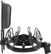 Microphone Shock Mount with Pop Filter Universal Stand for Black