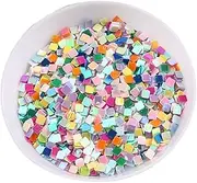 2.5mm Mixed Colors Square Sequins Flat Loose Sequins PVC Glitter Paillettes for DIY Crafting Nail Art Decoration, 20g/0.7oz