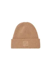 Fendi Logo Detailed Turn-Up Brim Beanie S/M light brown