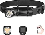 Wurkkos HD10 Small Rechargeable Torch, Max 1200Lumen Super Bight Flashlight Anduril Flashlight, IP68 Waterproof Flashlight, Magnetic Led Flashlight for Repairing Hiking Camping(4000K)