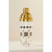 Anthropologie Bistro Tile Glass Cocktail Shaker Mocktail Mixer Maker NEW Barware