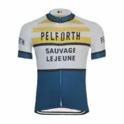 Retro Mens Pelforth Cycling Jersey Bicycle Jersey Cycling Shirt Cycling Tops