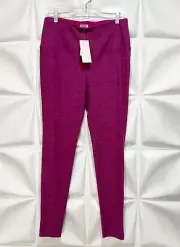 Chico's 1 Sz M Purple Pink So Slimming Zenergy Spacedye Leggings NWT NEW