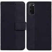 For Samsung Galaxy S20 Geometric Embossed Leather Phone Case