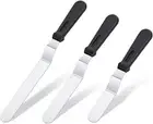 Icing Spatula, Offset Spatula Set with 6", 8", 10" Blade, 18/8 Stainless Steel