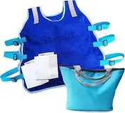 Cooling Vest The perfect choice for usage as a summer cooling vest. Cooling Equipment For Hot Weather, Reflective Strip Design, Comes With 12/24 Ice Bags, Cooling Safety Vest With Ice Packs