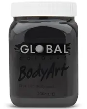 BodyArt Black Paint Jar 200ml
