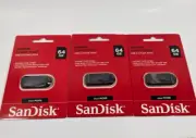 SanDisk Cruzer Snap USB 2.0 Flash Drive 3 Pack 64 GB USB Storage Thumb Drive