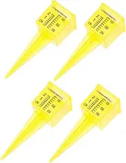 YARNOW 4Pcs Heavy Duty Plastic Rain Gauge Accurate Outdoor Rainfall Measurement Tool for Farming and Gardening Easy to Install Durable for Sprinkler Output Calculation