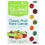 Dr. John's Healthy Sweets, Classic Fruit Hard Candy, Blue Raspberry, Cherry, Grape, Lemon, Lime, & Orange, 3.85 oz (109 g)