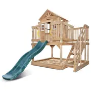 Lifespan Kids Silverton Cubby House with 1.8m Green Slide