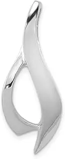 [JewelryWeb] 14ct White Gold Solid Polished Designer Slide 35x13mm Wide
