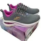 Skechers Womens Skech-Air Meta-Aired Out Running Shoes Grey/Pink Size 8 US