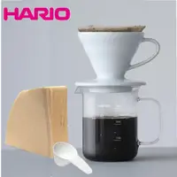 在飛比找momo購物網優惠-【HARIO】經典玻璃燒杯 陶瓷濾杯 濾紙 超值組