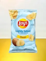 〽️ New Limited Lays LIGHTLY SALTED CLASSIC 50% Less Sodium Potato Chips 7.5oz