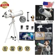 Beginner-Friendly 70mm Telescope with Adjustable Tripod & Phone Adapter