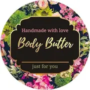 Mobiusea Creation Body Butter Labels Roll | 2 Inch | Gold Foil | 300pcs Waterproof Labels for Beauty Jar, Body Butter Kit, Homemade Body Butter Container and Plastic Jars