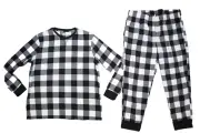 Jammies Your Families Buffalo Check Black & White 2 Piece Sleep PJ Set Mens XL