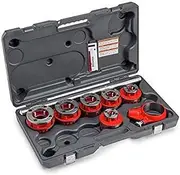 [RIDGID] 36475 Exposed Ratchet Threader Set, Model 12-R Ratcheting Pipe Threading Set of 1/2-Inch to 2-Inch NPT Pipe Threading Dies and Manual Ratcheting Pipe Threader with Carrying Case