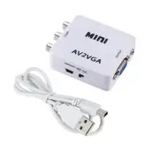 Mini Hd Av2Vga Video Converter Convertor Box Av Rca Cvbs To Vga Conversor With 3.5Mm Audio To Pc