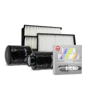 NGK Platinum Spark Plugs & NTK Filter Service Kit for VW Jetta 1K Dust Insert