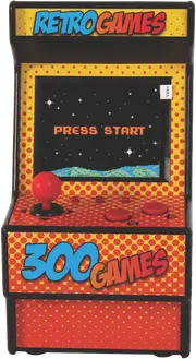 Techxtras 300-in-1 Retro Games Machine (Yellow)