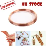 Pure Copper Wire 99.9% Solid Bare Uncoated 0.6-3.5mm Jewellery Craft Bonsai DIY