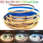 5V/12V24V Flexible COB LED Strip Lights Warm Natural Cold White 3000/4000/6000K