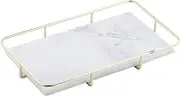 Davis & Waddell Nuvolo Tray with Gold Handles, Grey/Gold