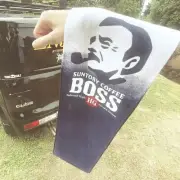 BOSS COFFEE SUNTORY BAR TOWEL - Brand New (Japanese Collector’s Item)