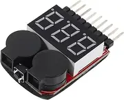 HOMSFOU Battery Capacity Checker for 1 Lipo Battery Digital Voltage Tester with Buzzer Alarm Low Voltage Alert Easy to Use