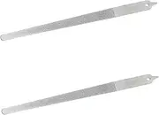 Lulong 2PC Diamond Dust Nail File - Stainless Steel Nail Dresser with Non Slip Professional Double Sided for Natural Nails- 9 Inch