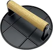 Hamburger Press, Hamburger Press - 6.3 Inch Cast Iron Grill Press - Metal Non-Stick Hamburger Press, for Flat Grill Plate, Grill Kitchen Tool
