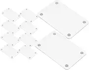 HAMPPLIES 12pcs Acrylic Magnetic Photo Frames for Refrigerator Double-sided Mini Fridge Magnet Frames