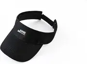 [Jeorge] Unisex Running Visor, 100% Cotton Breathable Cap. Black