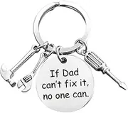 [GALPADA] Stainless Steel Key Chain for Dad Practical Key Ring with Engraved Charm Father's Day present From Daughter Versatile Use Bags and More