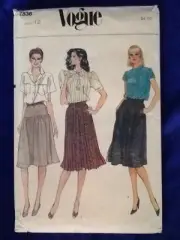 Vogue Sewing Pattern 7836 Size 12 Uncut Vintage Misses Skirts