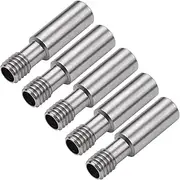5pcs All-Metal Heatbreak Throat MK8 Extruder Throat Tube M6 Screw 26mm Length Compatible with CR-10/Ender Series 3D Printer Hotend