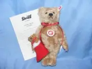 Steiff Teddy Bear Lenard Christmas Bear With Stocking Limited Ed EAN 021343 NEW