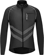 [MEIJUN] RAYWE Men Cycling Jacket Windproof Reflective Long Sleeve Biking Jersey Bike Jacket for Riding Running Jogging