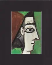 8X10" Matted Print Art Picture Painting Pablo Picasso: Profile of a Womans Face
