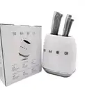 Smeg Knife Set and Block White