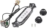 Guitar Pickup, Guitar Accessory 4 Strings Copper Coil Acoustic Electric Pickup for 4 Stringed Instruments Suitable for Daily Practice Stage Performance (GMB333 Black Color)