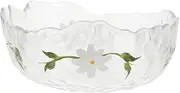 BESTOYARD 1Pc Delicate Decorative Fruit Container Unique Daisy Pattern Glass Salad Bowl for Home Bar and Restaurant Use Smooth Touch Versatile Dining Table Bowl Stylish Storage