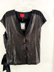 Beautiful Black/Bronze Narciso Rodriguez Women top, XL