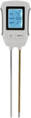 Soil Moisture Sensor Meter, 3 to 9 Soil PH Tester, 0% to 90% Moisture Range D...